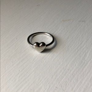 Tiffany&Co sterling silver heart ring size 6